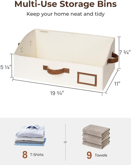 StorageWorks Closet Storage Bins, Trapezoid Organizer Box - Image 2