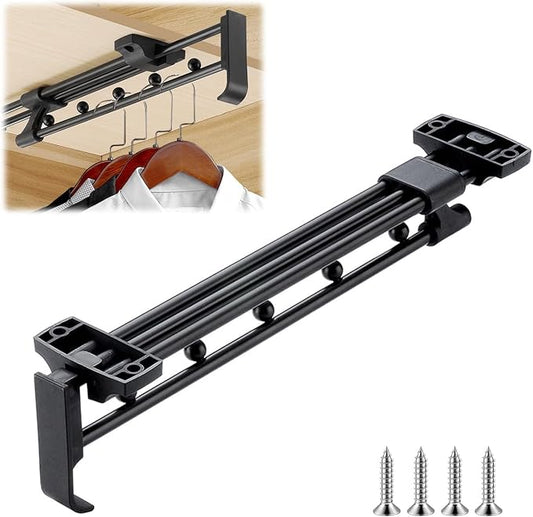 30cm Pull Out Closet Rod Heavy Duty Retractable, 17 FT Indoor and Outdoor by Unknown