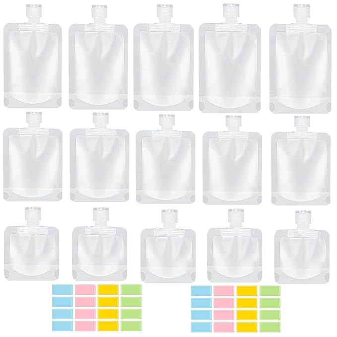 17 Pack Travel Pouches for Toiletries, TSA Approved, Travel Size Portable by SEQUHITKU