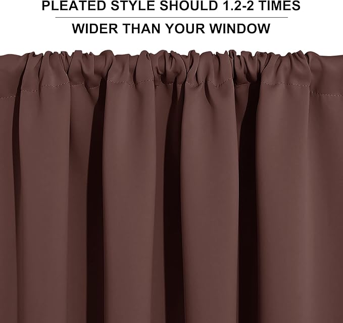 RYB HOME Small Curtains for Bathroom Window, Heavy Duty Thick Privacy Panels - Image 5
