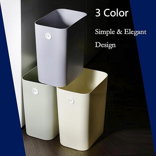 Rectanglar Small Trash Can 3 Pack, 3 Gallon/12 L Office Garbage Can Wastebasket - Image 4