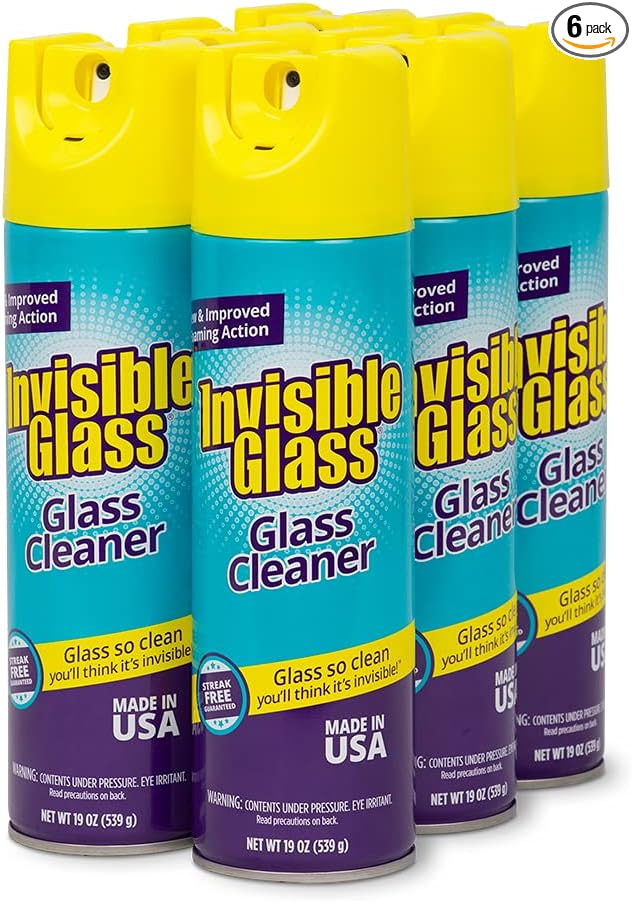 Invisible Glass 91160-6PK Premium Glass And Window Cleaner Aerosol Can Leaves by InvisibleGlass