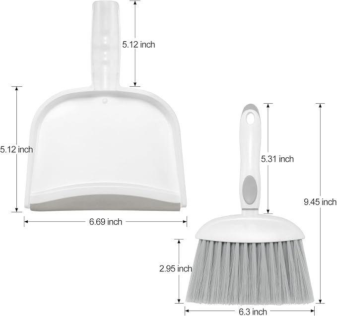 NACENA Small Dust Pan and Brush Set, Mini Broom and Dustpan Set Small Hand - Image 2