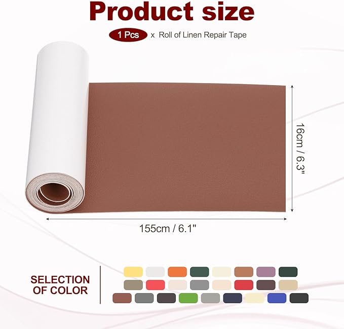PATIKIL Leather Patches Tape for Furniture, 6.3 x 61 Inch Self Adhesive Vinyl - Image 2