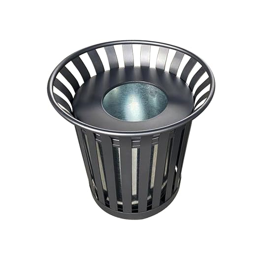 Outdoor Metal Slatted Trash Receptacle, Waste Receptacle，Commercial Trash Cans - Image 2