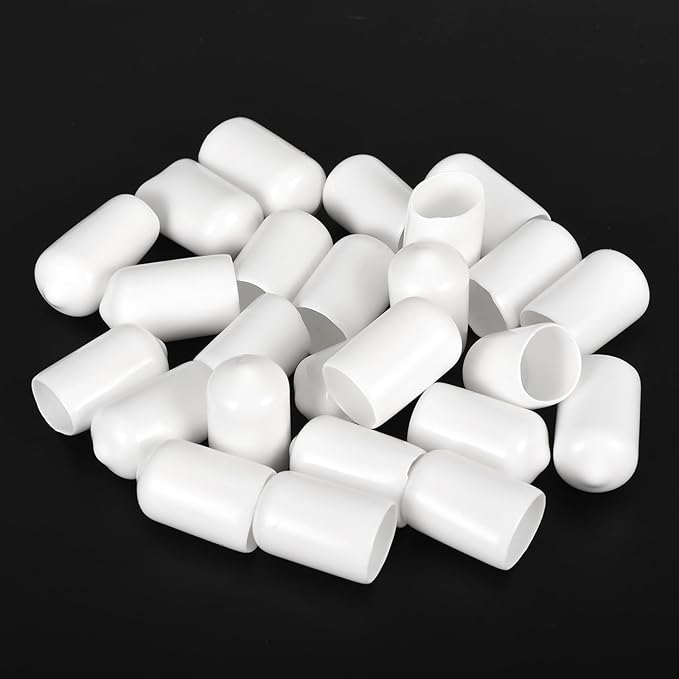 uxcell 20pcs Rubber End Caps 12mm ID Vinyl Round End Cap Cover Screw Thread - Image 4