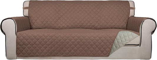 PureFit Reversible Quilted Sofa Cover, Water Resistant Slipcover Furniture by PureFit