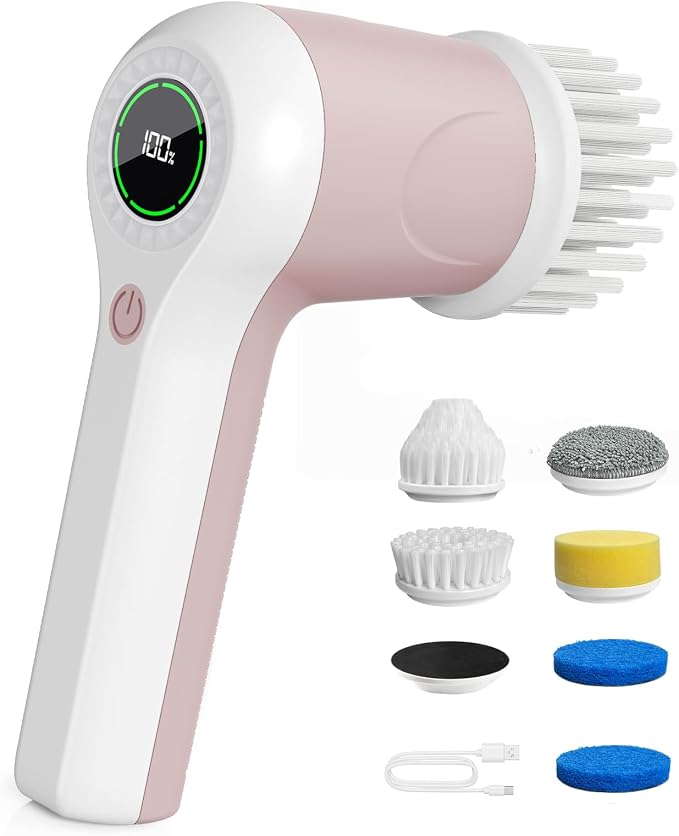 Electric Spin Scrubber, Cordless Shower Scrubber by PUFTEM
