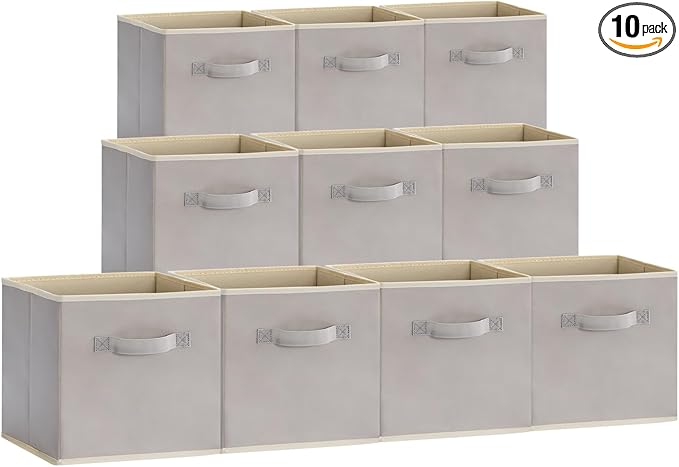 Lifewit 13 Inch Storage Cubes, 10 Packs Cube Storage Bins, Foldable Fabric Bins by Lifewit
