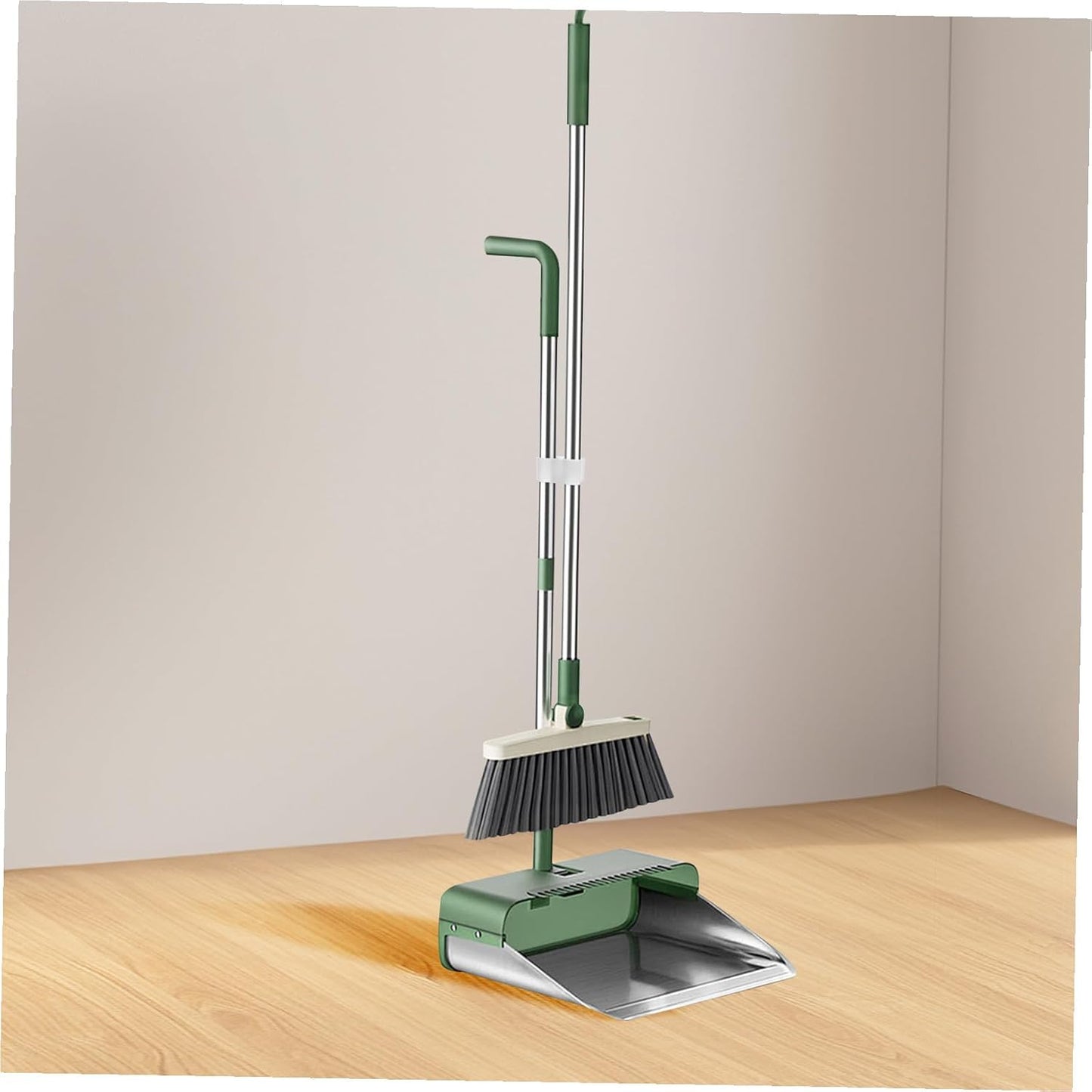 Vaguelly 2pcs Dustpan-Broom Coupler Double Clamp Connector Set, Secure Cleaning Link Adapter for Sweeping Tools, Sturdy Dustpan Clip Fastener for Household Cleaning
