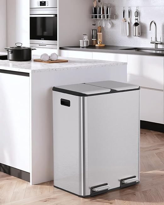 Arlopu 16Gal Dual Trash Can w/2 Built-in Box - Image 8