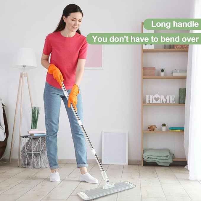 CQT Commercial Flat Microfiber Floor Mop Cleaning System 18" Inch Wet Dry and - Image 8