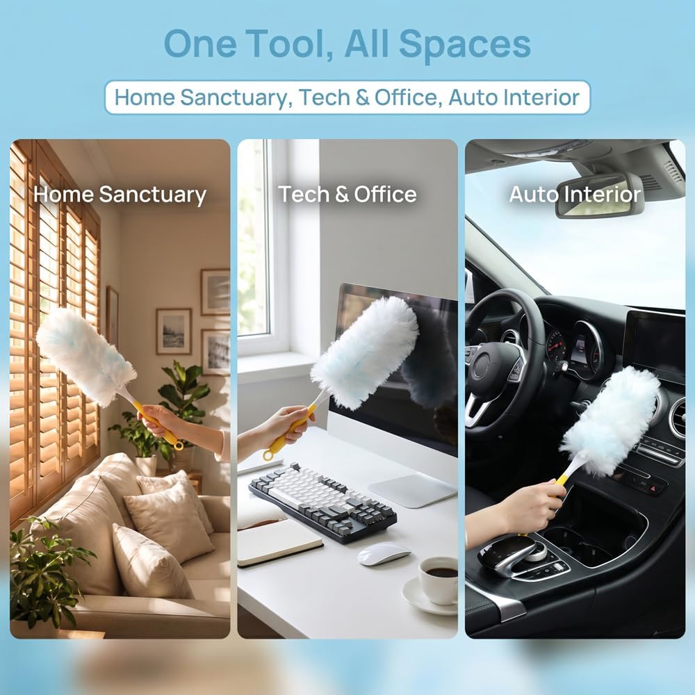 10 Count Disposable Duster Refills - Effortless Dust Removal for Electronics, Furniture, Blinds, and Ceiling Fans