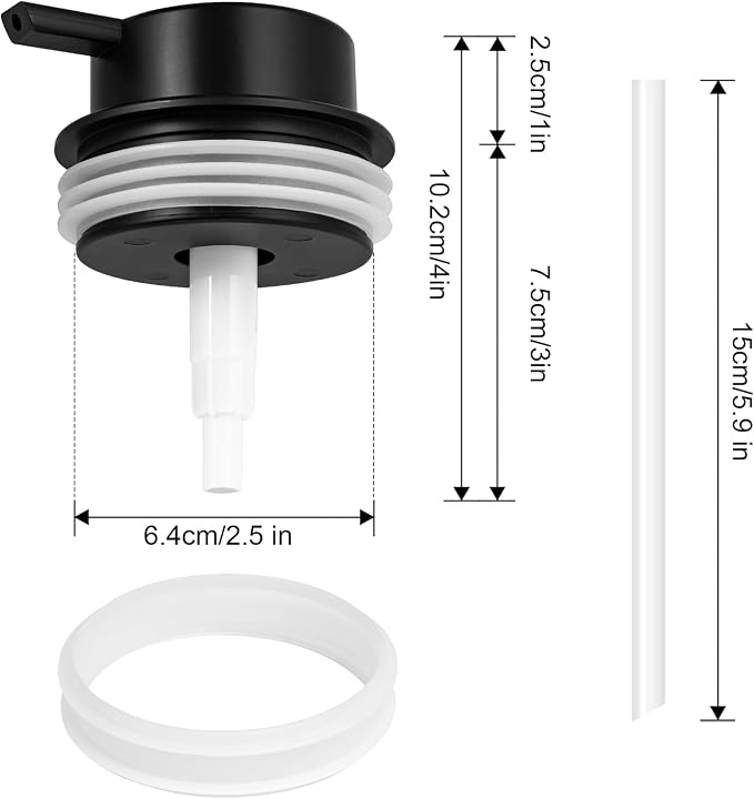 Liquid Soap Dispenser Pump 2pcsHead Replacement Spare Plastic Pump Bathroom - Image 3