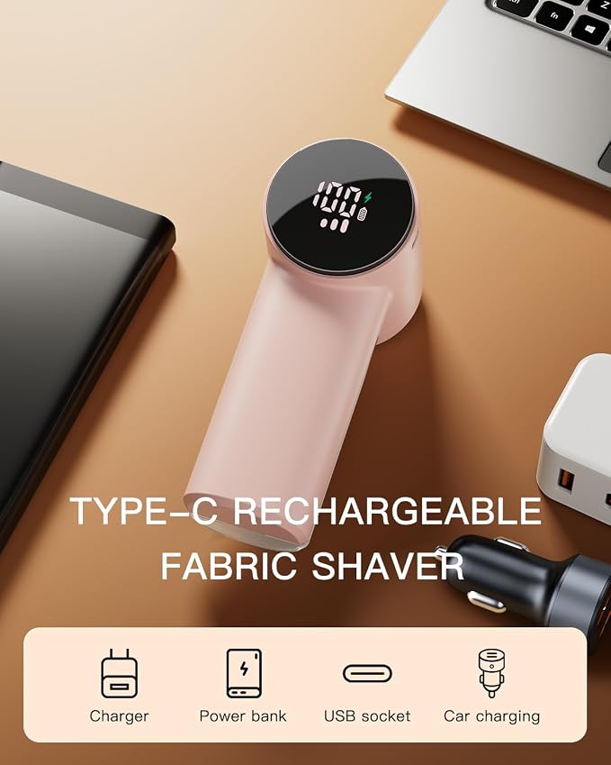 Electric Lint Remover and Fabric Shaver, Rechargeable Clothes Shaver - Image 7