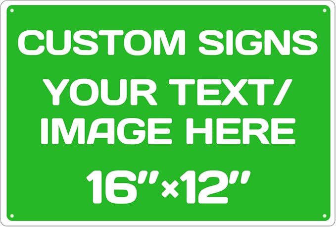 custom metal sign, Aluminum Weatherproof Metal Sign Multiple Sizes Custom by Repaly