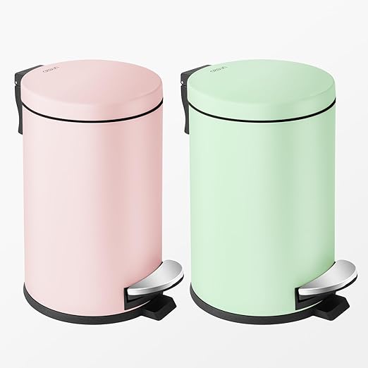 Cesun 1.2 Gallons Small Green Trash Can, Bathroom Garbage Can - Image 7
