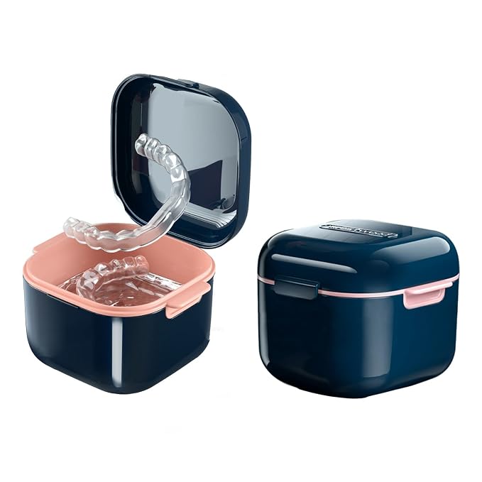 Denture Cup，Retainer Case, Cute Night Mouth Guard Box Holder, Storage Soak by Unknown