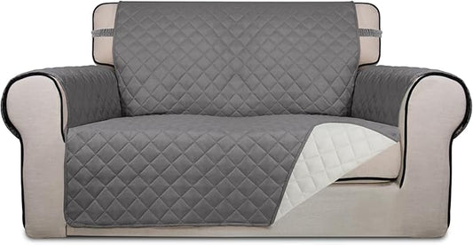 PureFit Reversible Quilted Sofa Cover, Water Resistant Slipcover Furniture by PureFit
