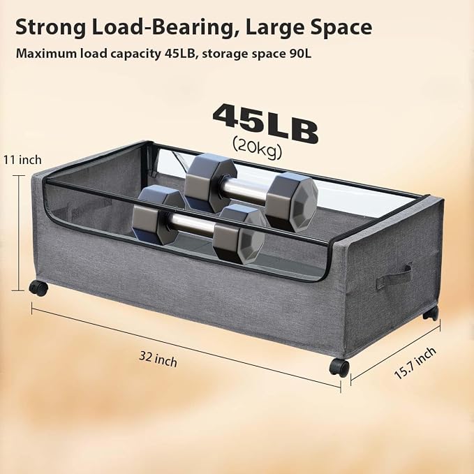 Under Bed Storage with Wheels, Under The Bed Storage Drawers On Wheels - Image 7