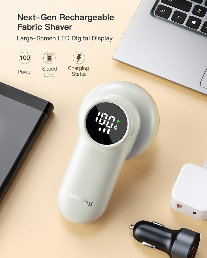 coldSky Rechargeable Fabric Shaver, Lint Shaver - Image 3