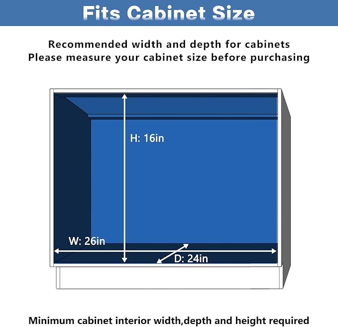 LOVMOR 2 Tier Individual Pull Out Cabinet Organizer 25½" W x 21½" D, Slide Out - Image 4