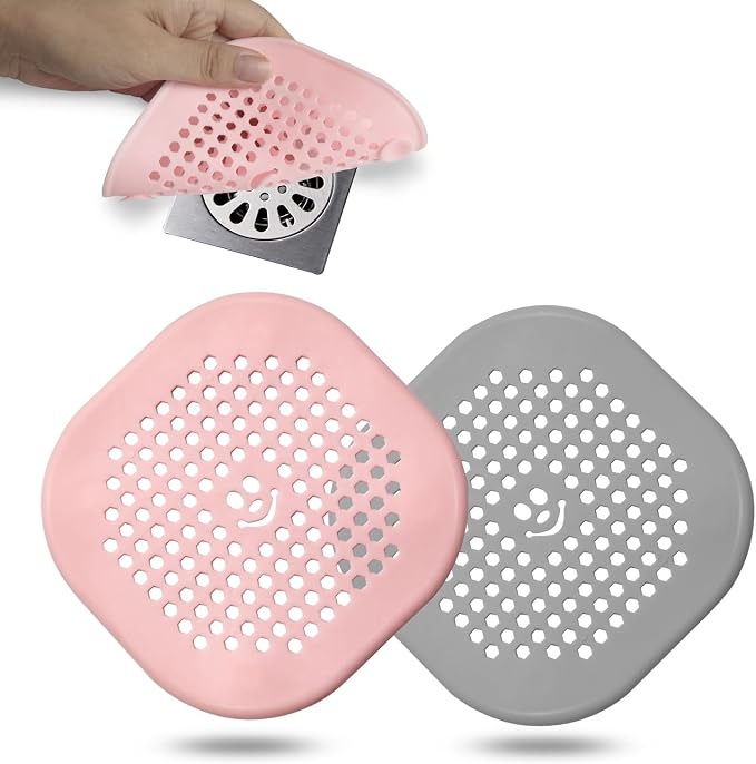 2 Pack Drain Hair Catcher Durable Silicone Drain Protector Hair Stopper by Couidlmakeslifecolorful