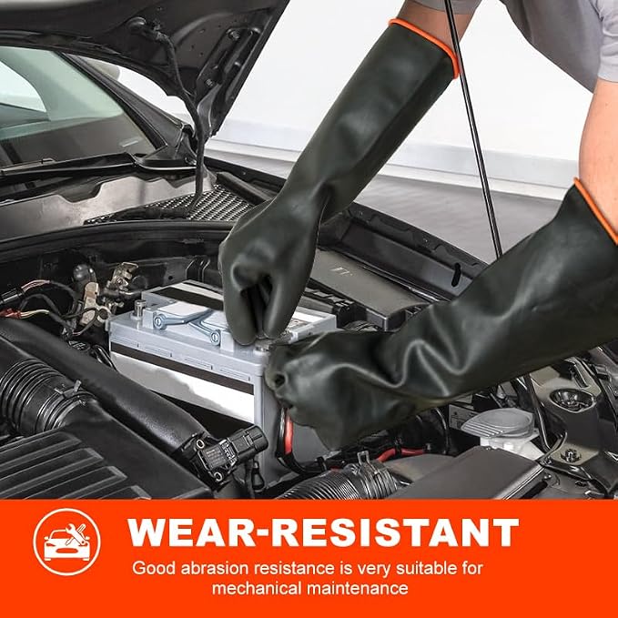 North Tower Heavy-Duty Latex Chemical Resistant Gloves - Image 4