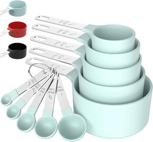 TILUCK Measuring Cups & Spoons Set, Stackable Cups and Spoons, Nesting Measure by TILUCKBringsGoodLuck