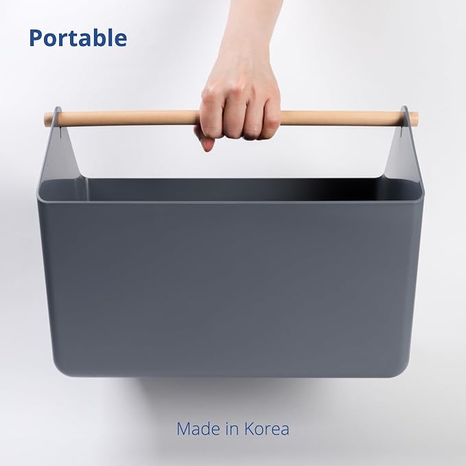 BLUE GINKGO Large Storage Basket – Plastic Caddy - Image 5