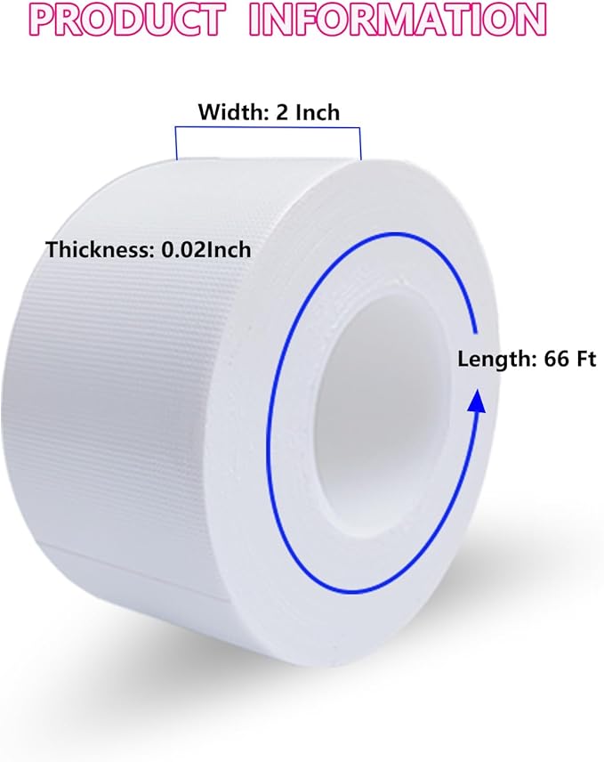 White Window Weather Sealing Tape 2Inch X 65Ft, Window AC Seal Air Conditioner - Image 3