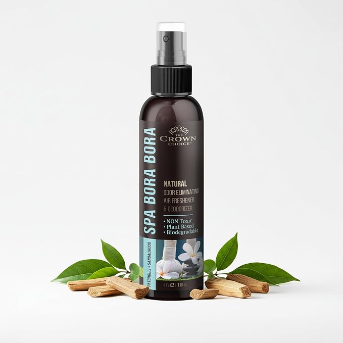 Non-Toxic Odor Eliminator, Natural Sandalwood & Patchouli Air Freshener Spray by TheCrownChoice