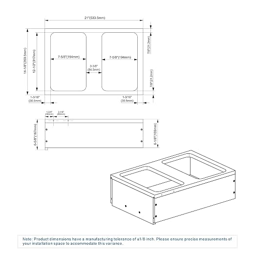 Dowell B18/B21 Wood Base Wastebasket Pullout - Image 7