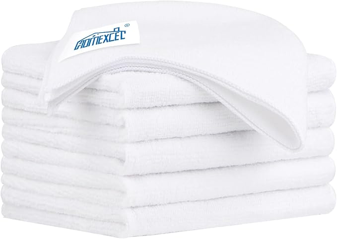 HOMEXCEL Microfiber Cleaning Cloth 6 Pack 12.5 x 12.5 inch Microfiber Towels by HOMEXCEL