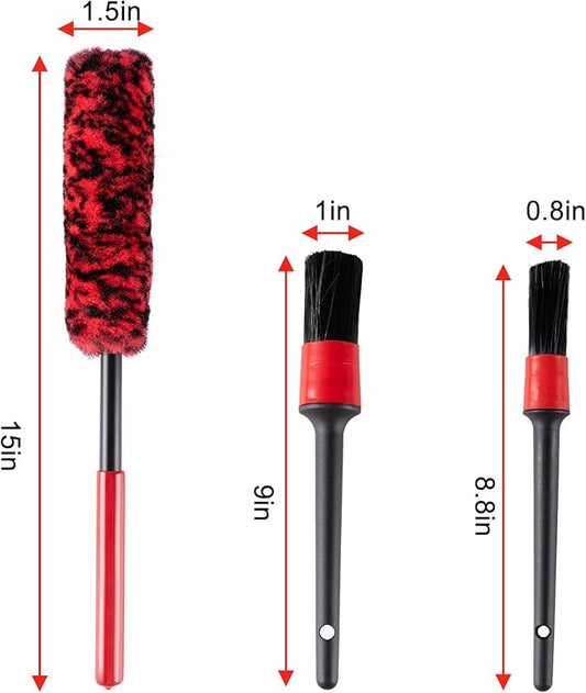 ITTAHO 4 Pack Car Wash Brush Wheel Cleaning Woolies Brush Detailing Brush and - Image 2