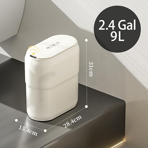 Slim Motion Sensor Trash Can for Bathroom, Automatic Compact Touchless Garbage - Image 6