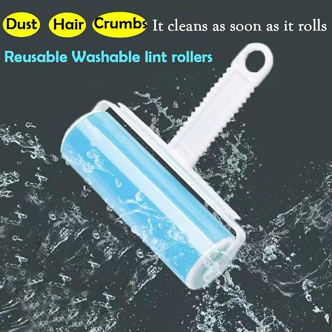 Washable Reusable Lint Roller 3 Pack, Portable Travel Sticky Dog Cat Hair - Image 4