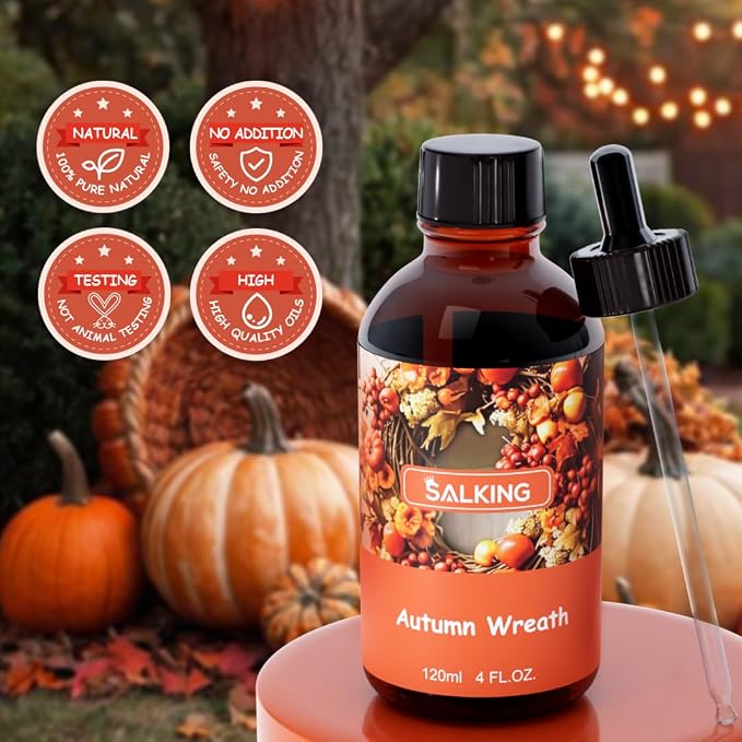 SALKING Autumn Wreath Fragrance Oil, 120ml Premium Essential Oils - Image 4