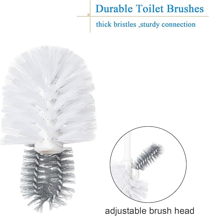 2 Pack Toilet Bowl Brush with Holder - Image 5