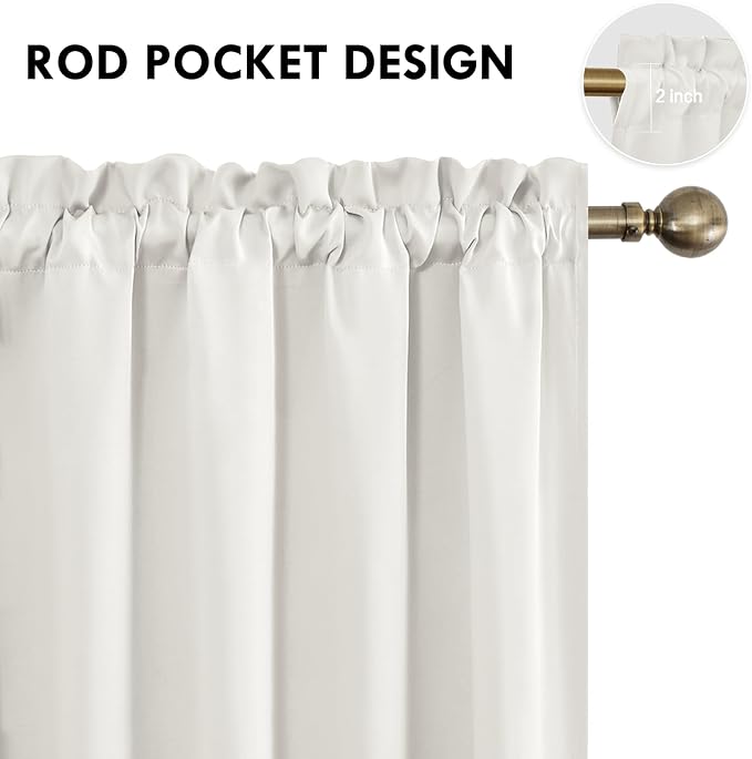 DWCN Blackout Curtains Thermal Insulated, Energy Saving & Noise Reducing - Image 4