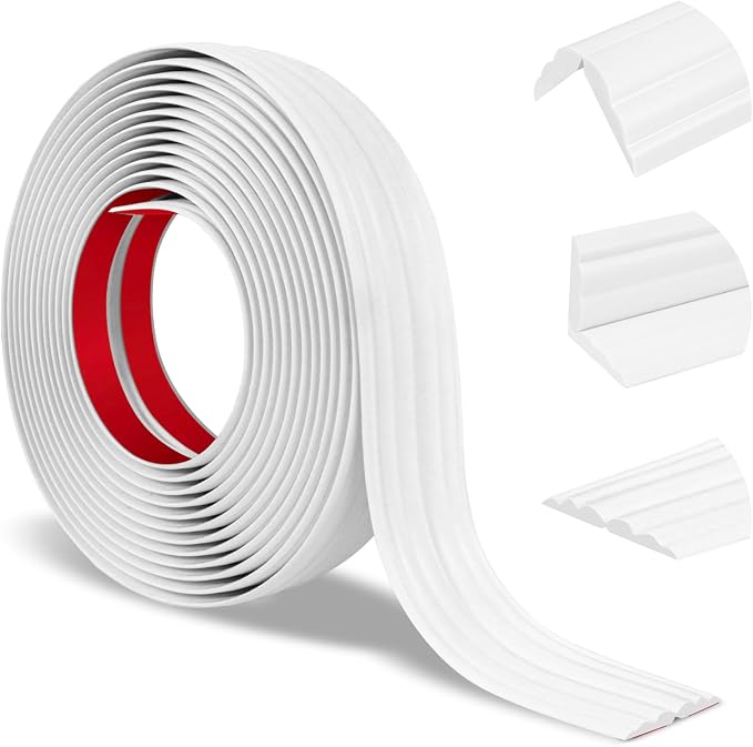 Wall Corner Protector Peel and Stick Corner Trim Molding Flexible Inside & by Heonay
