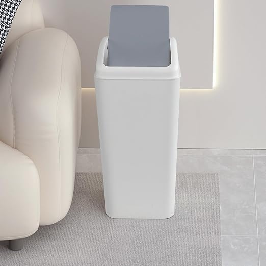 4.5 Gallon Swing Top Garbage Can, Plastic Trash Bin - Image 6