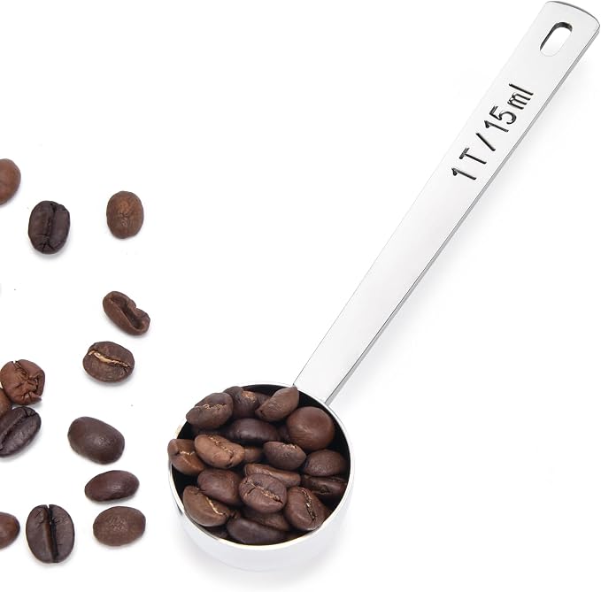 Long Handle Coffee Scoop: 18/8 Stainless Steel 5.64 Inch 1 Tablespoon Metal by Lilybeam