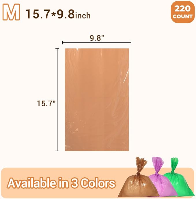Odor Sealing Small Trash Bags Home & Food Use M-220 Count Disposable Bags - Image 4