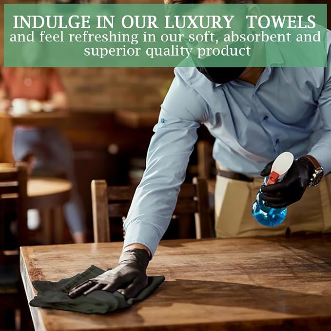 100% Cotton Terry Towel Cleaning Rags Grey 14'x17'|Pack of 60|Grade White - Image 4