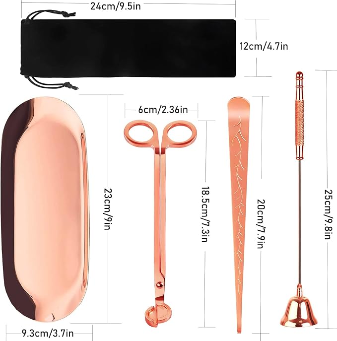 5 in 1 Candle Accessory Set, Candle Wick Trimmer Cutter, Candle Snuffer & - Image 7