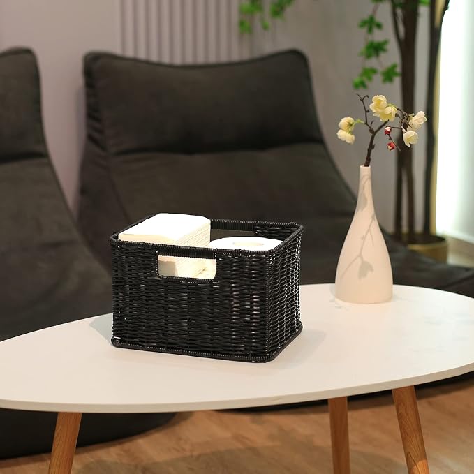 HOONEX Large Wicker Baskets for Storage, Woven Plastic - Image 4