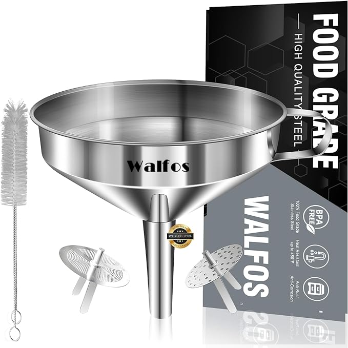 Stainless Steel Funnel, Walfos Kitchen Funnel by Walfos