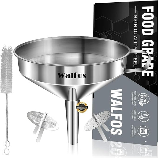 Stainless Steel Funnel, Walfos Kitchen Funnel by Walfos