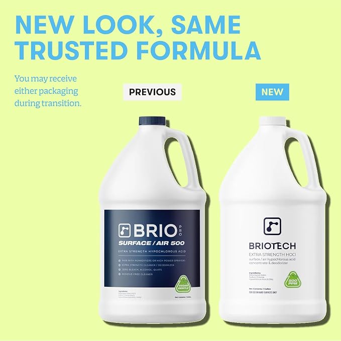 BRIOTECH Extra Strength HOCl Cleaner, 500 PPM Hypochlorous Acid Concentrate - Image 4